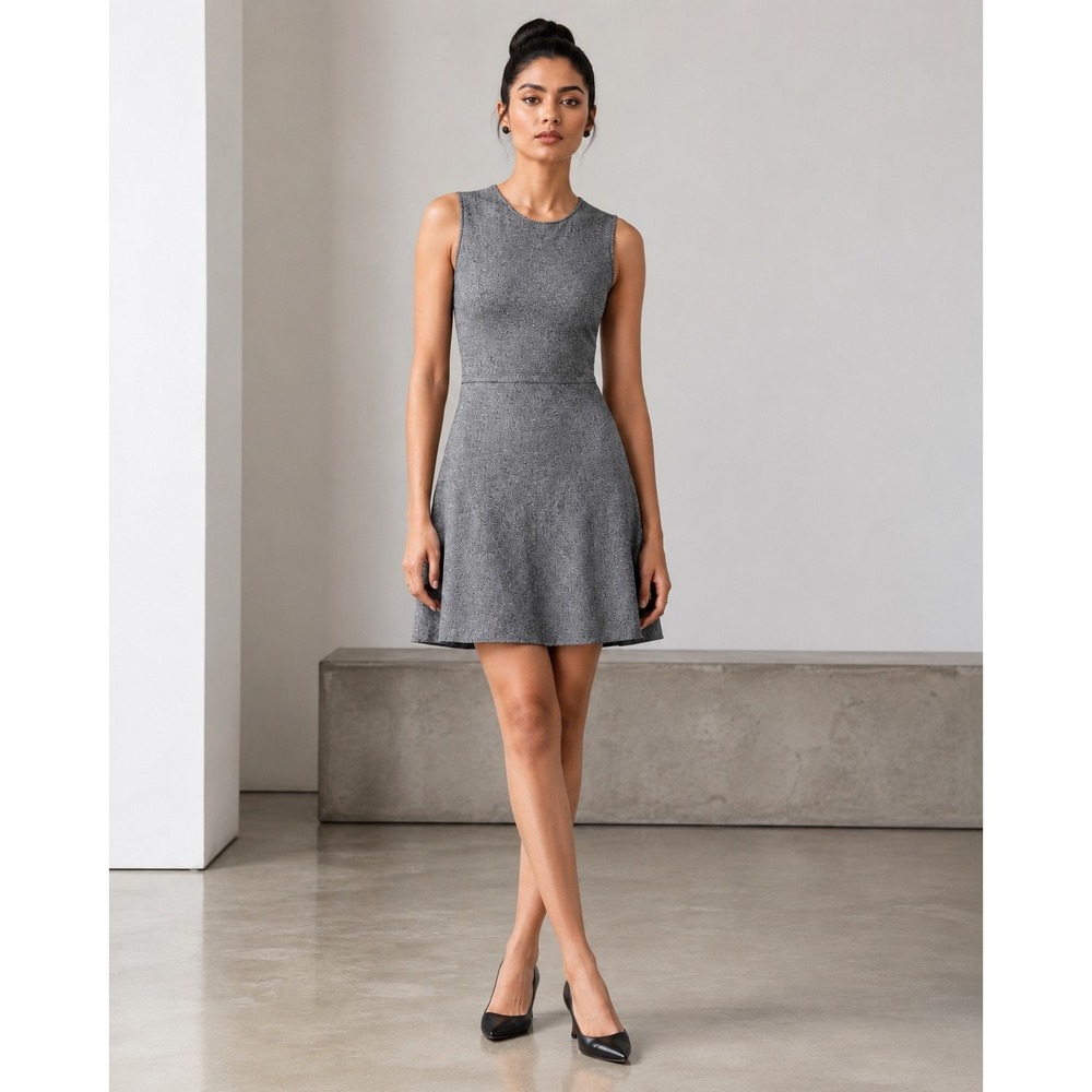 Theory Gray Sleeveless Mini Dress